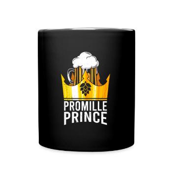 Buveur de bière Promille Prinz Malle Party - Mug uni - noir - Devant
