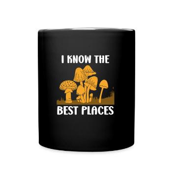 Cueilleur de champignons disant connaître les meilleurs endroits - Mug uni - noir - Devant