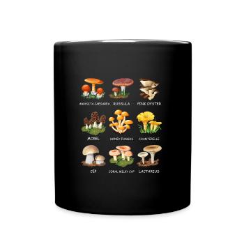 Cueillette de champignons Espèces de champignons Cueilleurs de champignons - Mug uni - noir - Devant