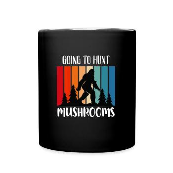 Chasser les champignons Cueilleur de champignons - Mug uni - noir - Devant