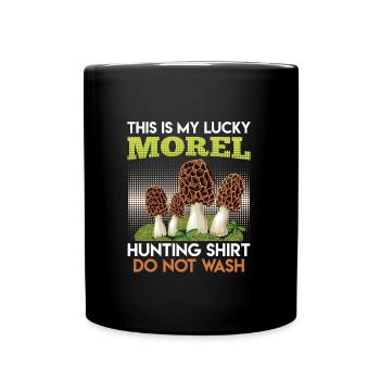 My Morel Lucky Shirt Cueilleur de champignons - Mug uni - noir - Devant