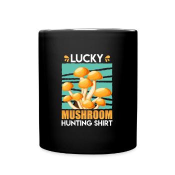 Cueilleur de champignons Lucky Mushroom Hunting - Mug uni - noir - Devant