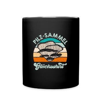 Collection de champignons Lucky Shirt Cueilleur de champignons - Mug uni - noir - Devant