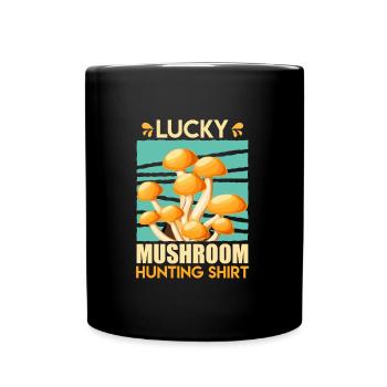 Cueilleur de champignons Lucky Mushroom Hunting - Mug uni - noir - Devant