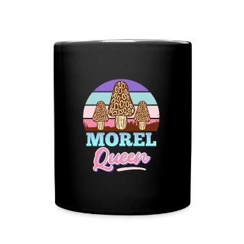 Cueilleur de champignons Morel Queen - Mug uni - noir - Devant