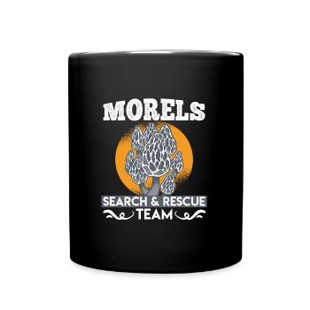 Morel Search & Rescue Team Mushroom Pickers - Full Colour Mug - black - Front