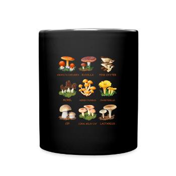 Cueillette de champignons Espèces de champignons Cueilleurs de champignons - Mug uni - noir - Devant