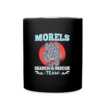 Morel Search & Rescue Team Mushroom Pickers - Full Colour Mug - black - Front