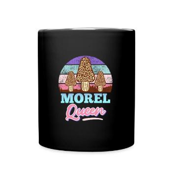 Cueilleur de champignons Morel Queen - Mug uni - noir - Devant