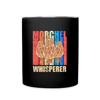 Morel Whisperer Mushroom Picker Morel - Full Colour Mug - black - Front