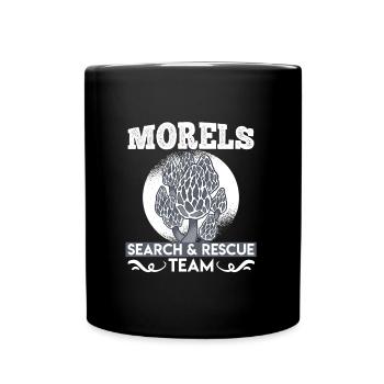 Morel Search & Rescue Team Mushroom Pickers - Full Colour Mug - black - Front