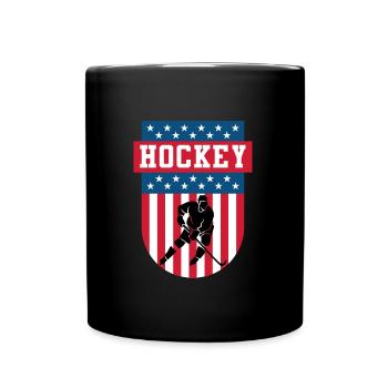 Joueurs de hockey sur glace hockey sur glace hockey usa - Mug uni - noir - Devant