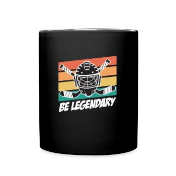 Be Legendary Hockey Ice Hockey - Full Colour Mug - black - Front