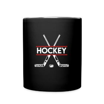 Hockey Eishockey - Tasse einfarbig - Schwarz - Vorne