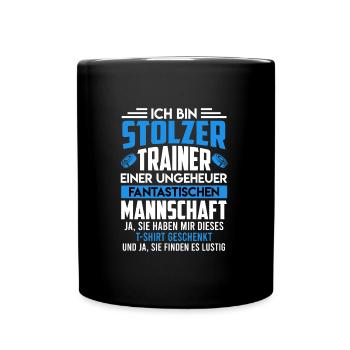 Mannschaft Trainer Eishockey Coach Trainer - Tasse einfarbig - Schwarz - Vorne