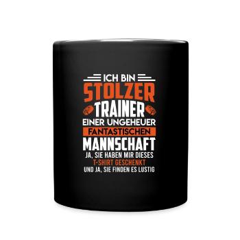 Mannschaft Trainer Eishockey Coach Trainer - Tasse einfarbig - Schwarz - Vorne