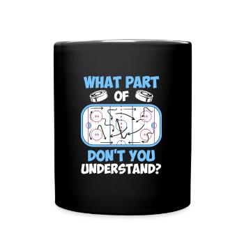 Eishockey Taktik Eishockeyspieler Eishockey - Tasse einfarbig - Schwarz - Vorne