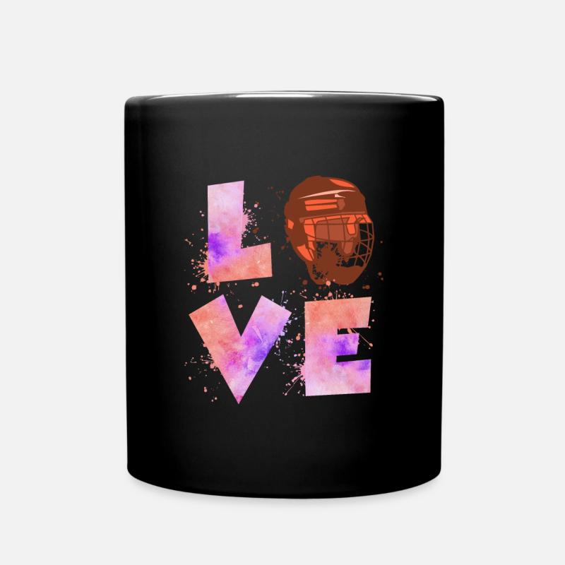 Eishockey Liebe Eishockeyspielerin Damen - Tasse einfarbig - Schwarz