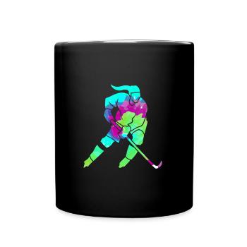Joueuse de hockey sur glace - Mug uni - noir - Devant
