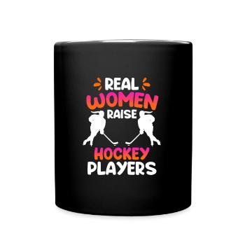 De vraies femmes éduquent les joueuses de hockey - Mug uni - noir - Devant