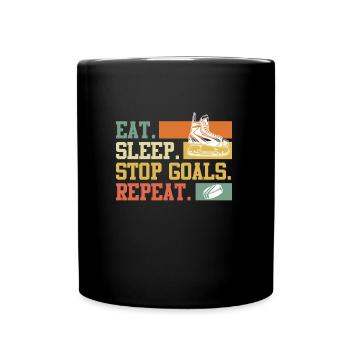 Eishockey Torwart Hockey - Tasse einfarbig - Schwarz - Vorne