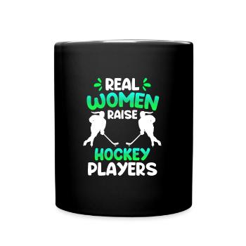 De vraies femmes éduquent les joueuses de hockey - Mug uni - noir - Devant