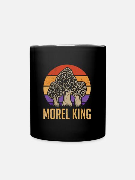 Les champignons Morel King collectent les cueilleurs de champignons - Mug uni - noir