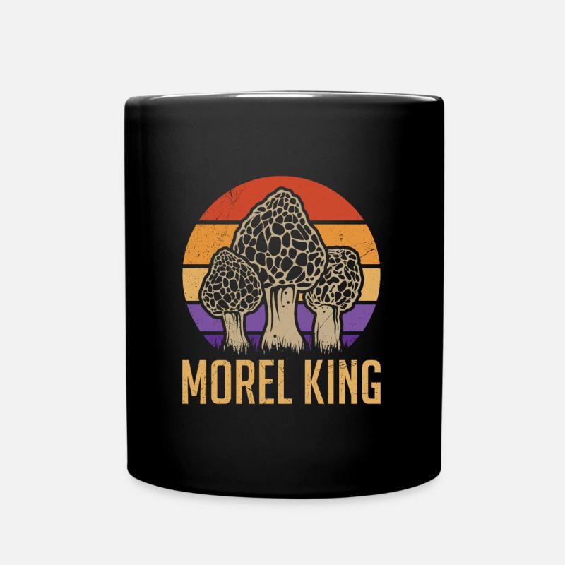 Les champignons Morel King collectent les cueilleurs de champignons - Mug uni - noir