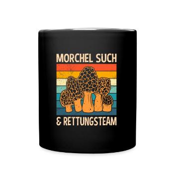 Rettungsteam Pilze Morchel Pilzsammler - Tasse einfarbig - Schwarz - Vorne