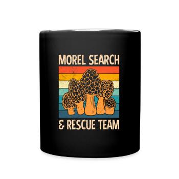 Rescue Team Morel Mushroom Picker - Full Colour Mug - black - Front