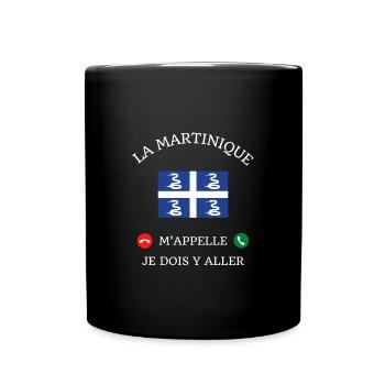 la martinique m appelle humour martiniquais homme - Mug uni - noir - Devant