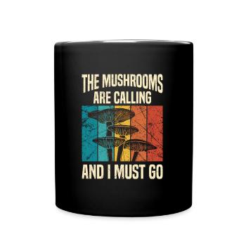 Assez pour moi je vais cueillir des champignons bunting aux champignons - Mug uni - noir - Devant