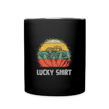 Glücksshirt Pilze sammeln Pilzsammler - Tasse einfarbig - Schwarz - Vorne