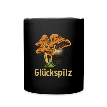 Pilzsammler Pilze Glückspilz Shroomer Guy - Tasse einfarbig - Schwarz - Vorne
