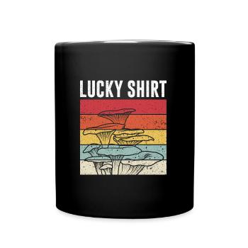 Lucky Shirt Lucky Mushroom Mushroom Collecting Mushrooms - Full Colour Mug - black - Front