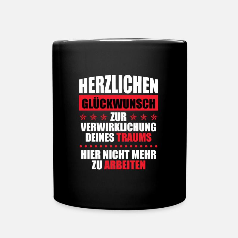 Jobwechsel Arbeitskollege lustig Verabschiedung - Tasse einfarbig - Schwarz