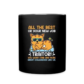 All the best traitor Job change colleague - Full Colour Mug - black - Front