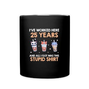 Anniversaire de l’entreprise 25 ans de service anniversaire 25 ans - Mug uni - noir - Devant