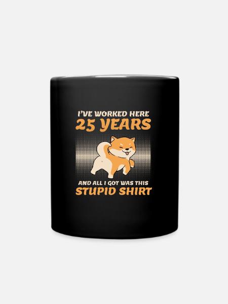 Dienstjubiläum 25 Jahre Firmenjubiläum - Tasse einfarbig - Schwarz
