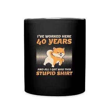 Dienstjubiläum 40 Jahre Firmenjubiläum - Tasse einfarbig - Schwarz - Vorne