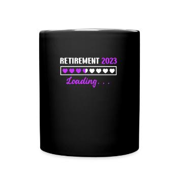 Rente 2023 laden Renteneintritt - Tasse einfarbig - Schwarz - Vorne