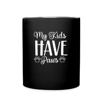 My children have paws - Full Colour Mug - black - Front