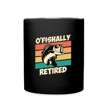 O Fishally retired pension angler retirement - Full Colour Mug - black - Front