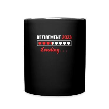 Rente 2023 laden Renteneintritt - Tasse einfarbig - Schwarz - Vorne