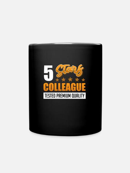 5 Sterne Kollege getestete Premium Qualität - Tasse einfarbig - Schwarz