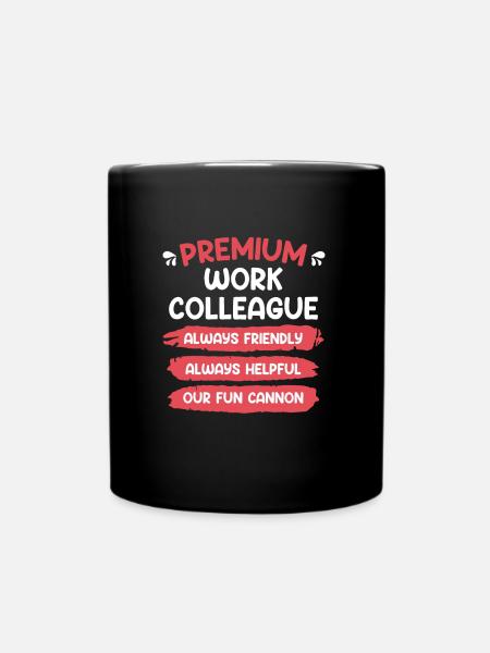 Premium Arbeitskollege bester Kollege - Tasse einfarbig - Schwarz