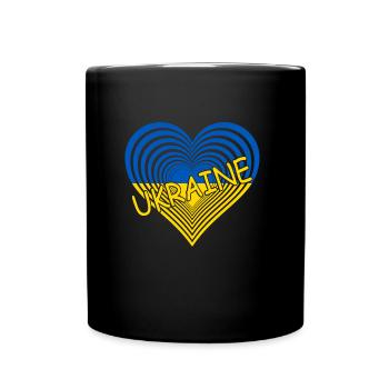 Ukraine Love Heart ukraine - Tasse einfarbig - Schwarz - Vorne