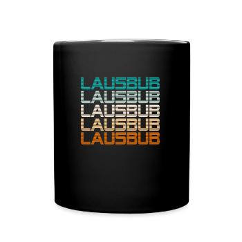 Vintage Lausbube Trachtenshirt Lausbub - Tasse einfarbig - Schwarz - Vorne