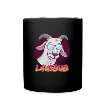 Lausbub - Tasse einfarbig - Schwarz - Vorne