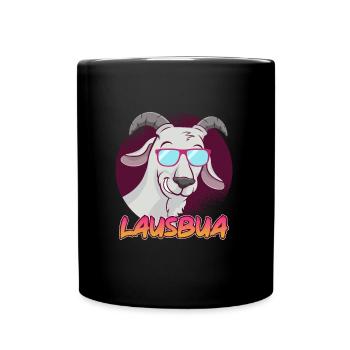 Lausbub - Tasse einfarbig - Schwarz - Vorne